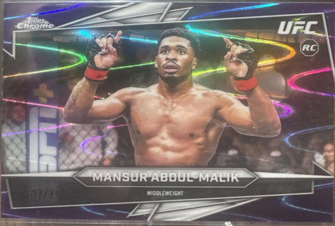 Mansur Abdul-Malik 2026 Topps Chrome UFC Base #59 Purple Ray Wave Refractor