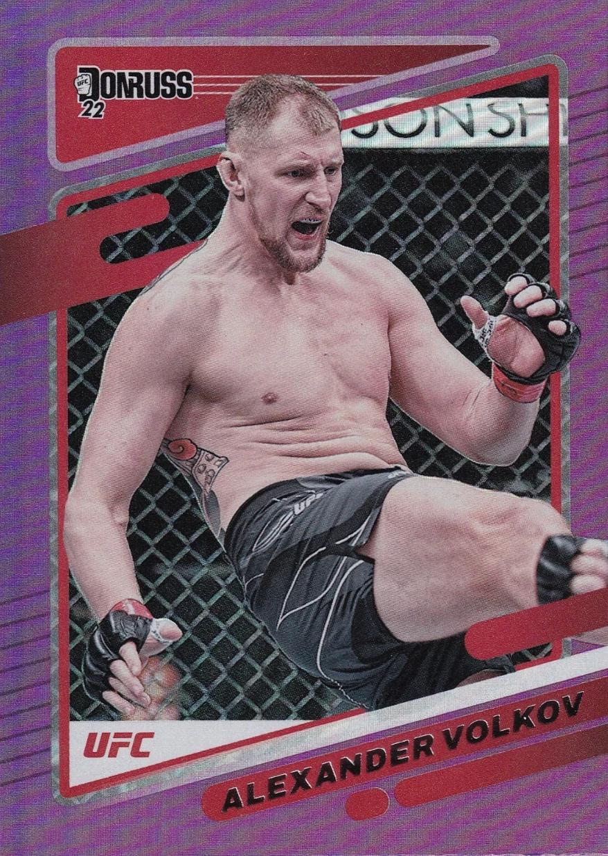 Alexander Volkov 2022 Panini Donruss UFC Base #33 Purple Flood