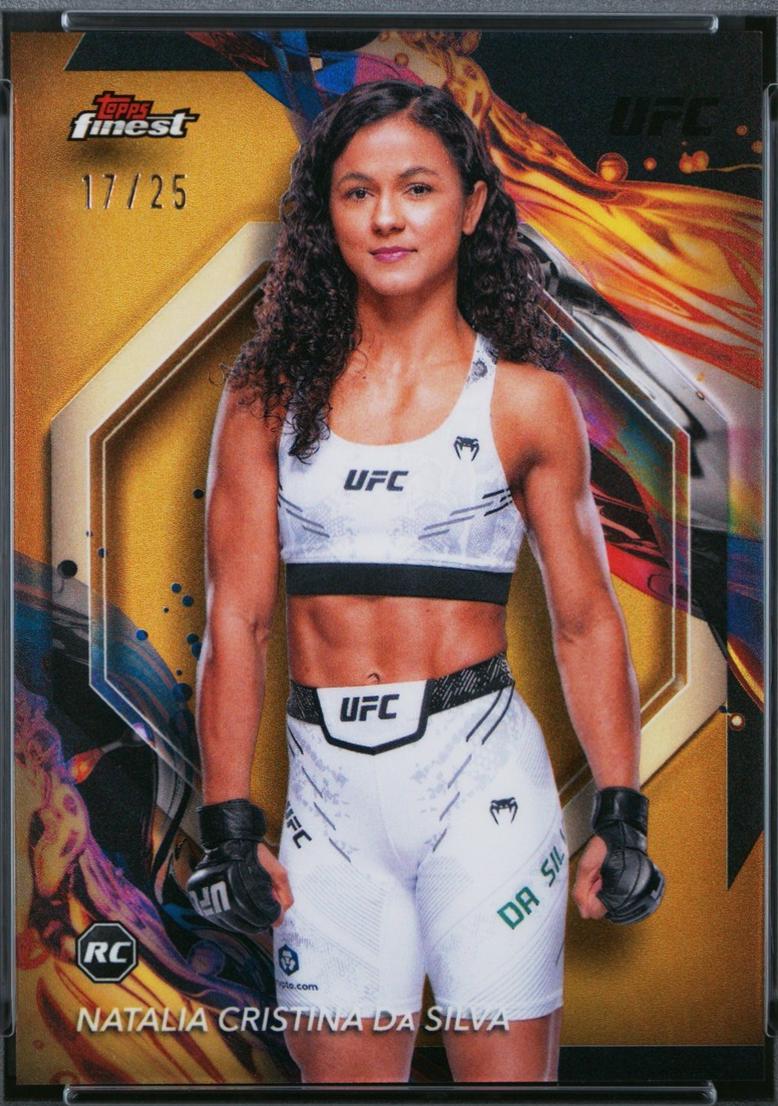 Natalia Silva 2024 Topps Finest UFC Base Uncommon #169 Gold Refractor