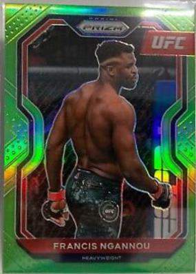 Francis Ngannou 2021 Panini Prizm UFC Base #52 Neon Green