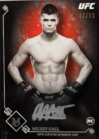 Mickey Gall 2017 Topps Museum Collection UFC Museum Autographs #MA-MG Copper