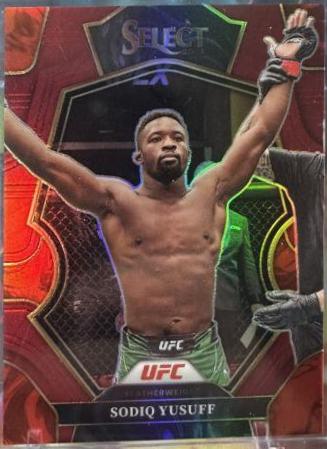 Sodiq Yusuff 2023 Panini Select UFC Premier Level #131 Maroon