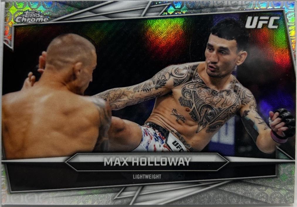 Max Holloway 2026 Topps Chrome UFC Base #100 UFC Glove Refractor