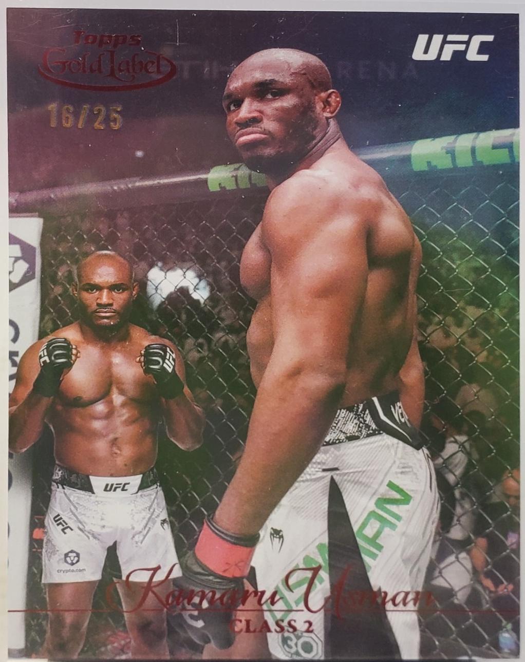 Kamaru Usman 2024 Topps Gold Label UFC Base Class II #60 Blue