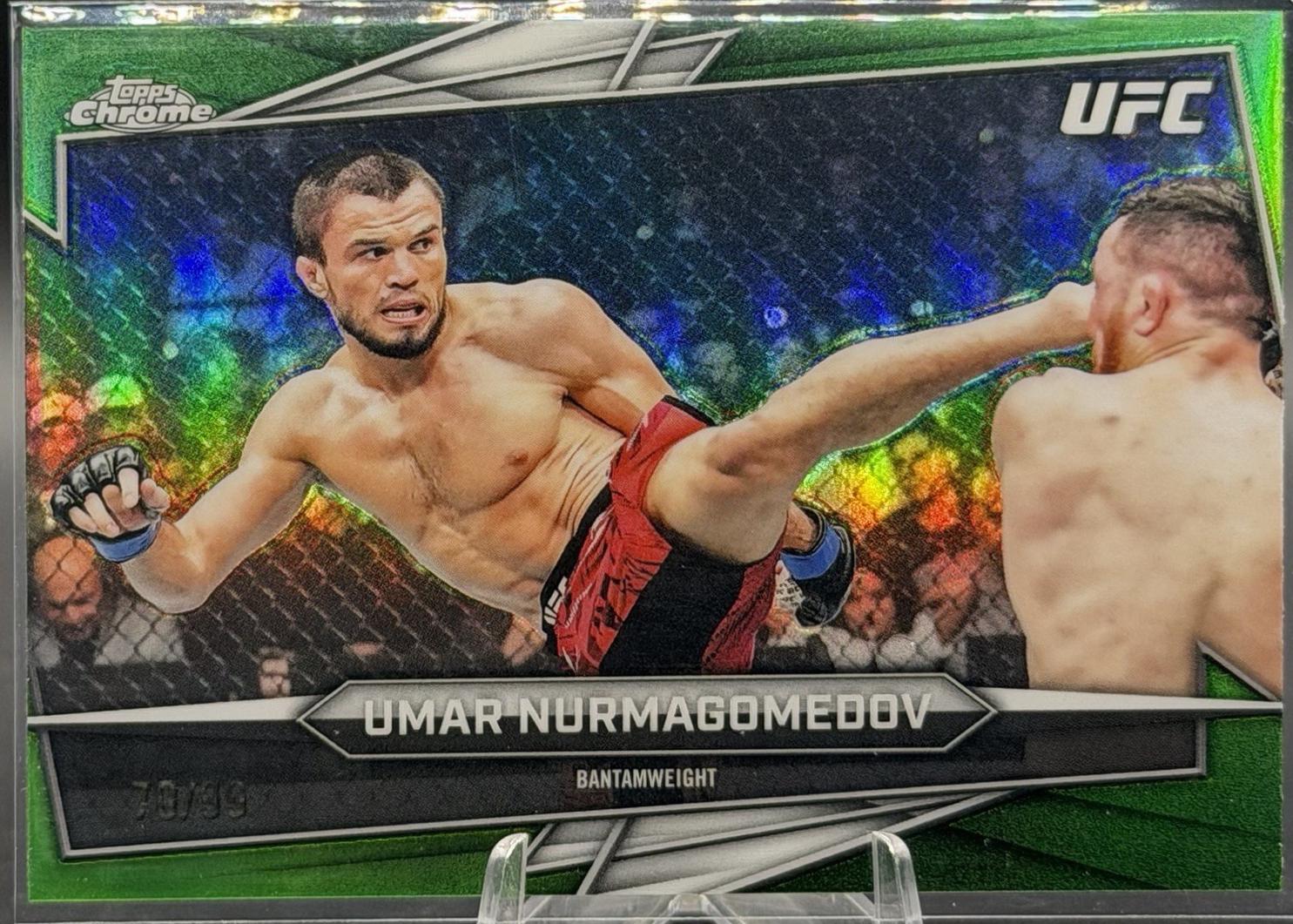 Umar Nurmagomedov 2026 Topps Chrome UFC Base #115 Green Refractor
