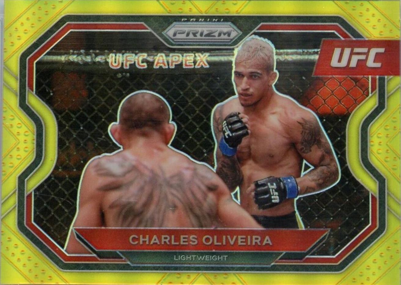 Charles Oliveira 2021 Panini Prizm UFC Base #174 Gold