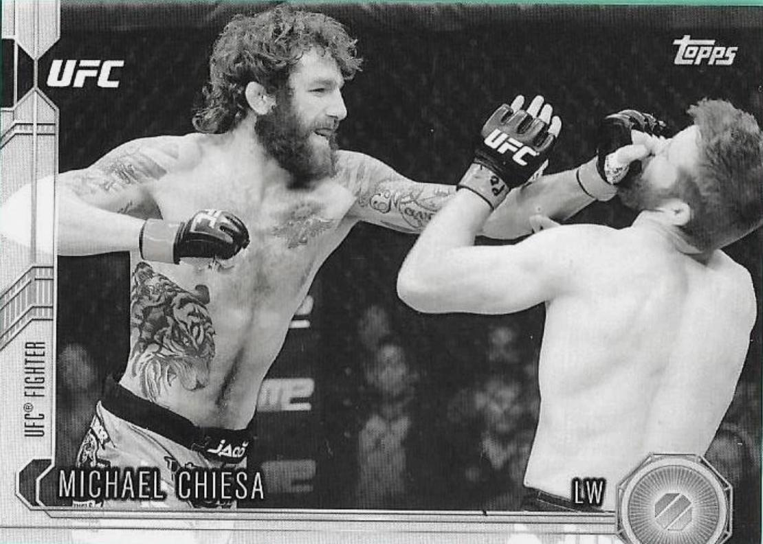 Michael Chiesa 2015 Topps UFC Chronicles Base #166 Black and White