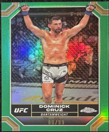 Dominick Cruz 2024 Topps Chrome UFC Base #60 Green Refractor