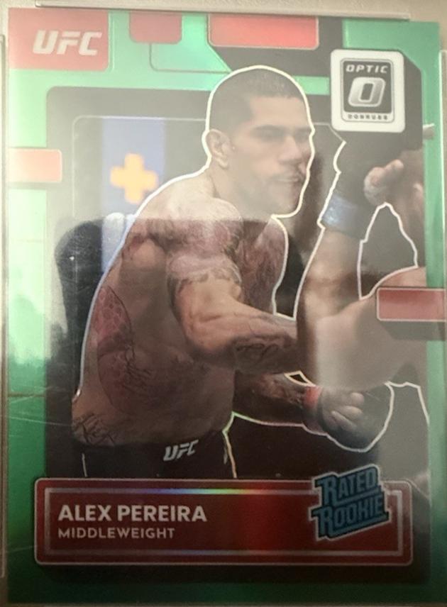 Alex Pereira 2023 Panini Donruss Optic UFC Base #108 Green