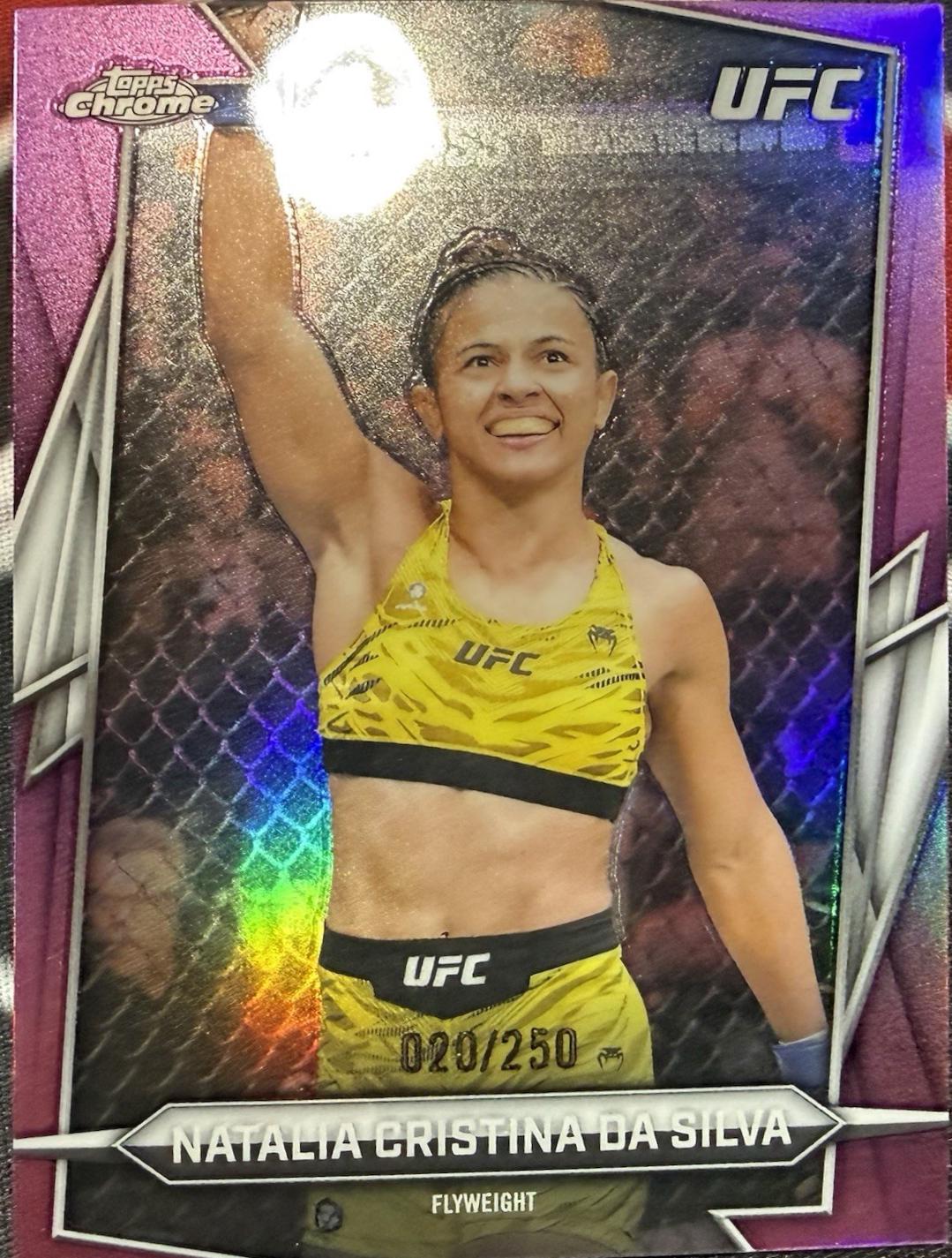Natalia Silva 2026 Topps Chrome UFC Base #188 Pink Refractor