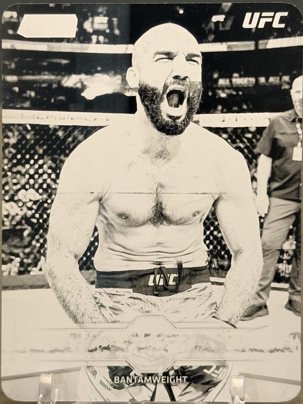 Aiemann Zahabi 2026 Topps Stadium Club UFC Base #126 Black and White