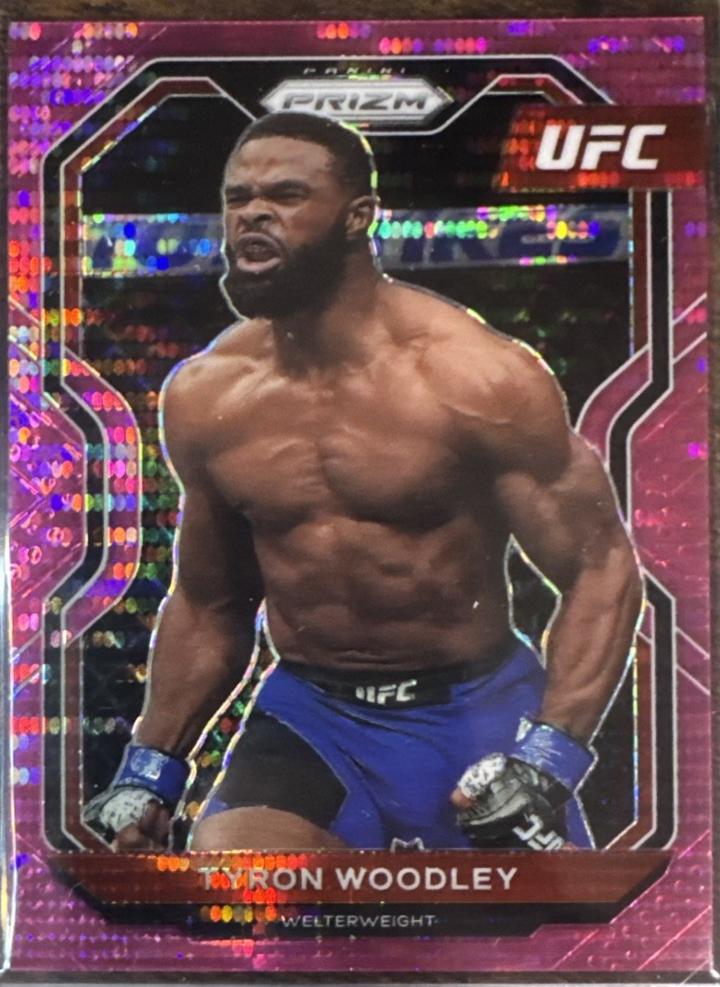Tyron Woodley 2021 Panini Prizm UFC Base #33 Pink Pulsar