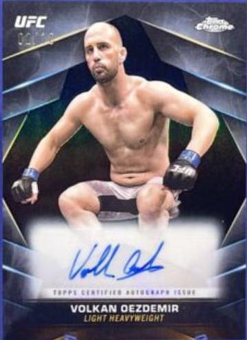 Volkan Oezdemir 2024 Topps Chrome UFC Chrome Veteran Autographs #CVA-VOE Black Refractor