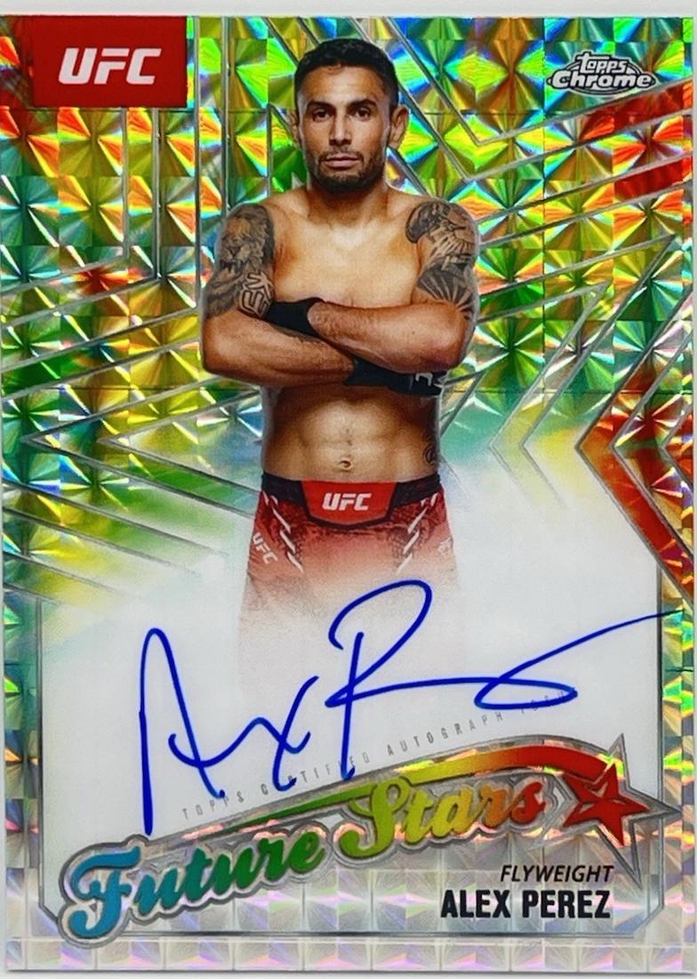 Alex Perez 2025 Topps Chrome UFC Future Stars Autographs #FSA-AP Orange Refractor