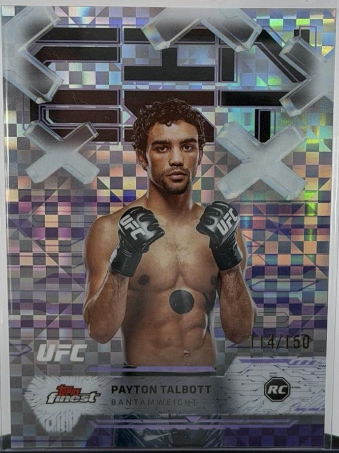 Payton Talbott 2025 Topps Finest UFC Base Common #74 Purple Checkerboard Refractor