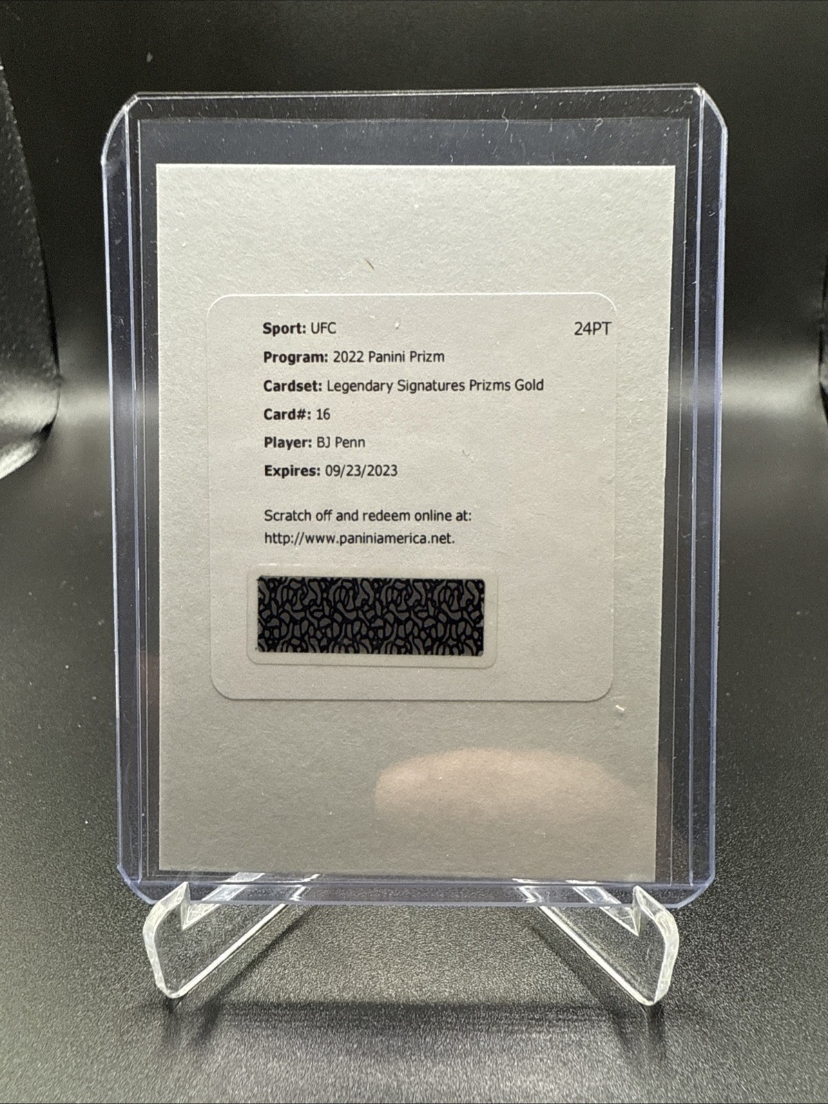 BJ Penn 2022 Panini Prizm UFC Legendary Signatures #16 Gold