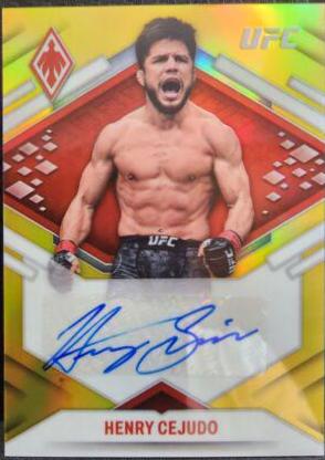 Henry Cejudo 2022 Panini Chronicles UFC Phoenix Autographs #32 Red