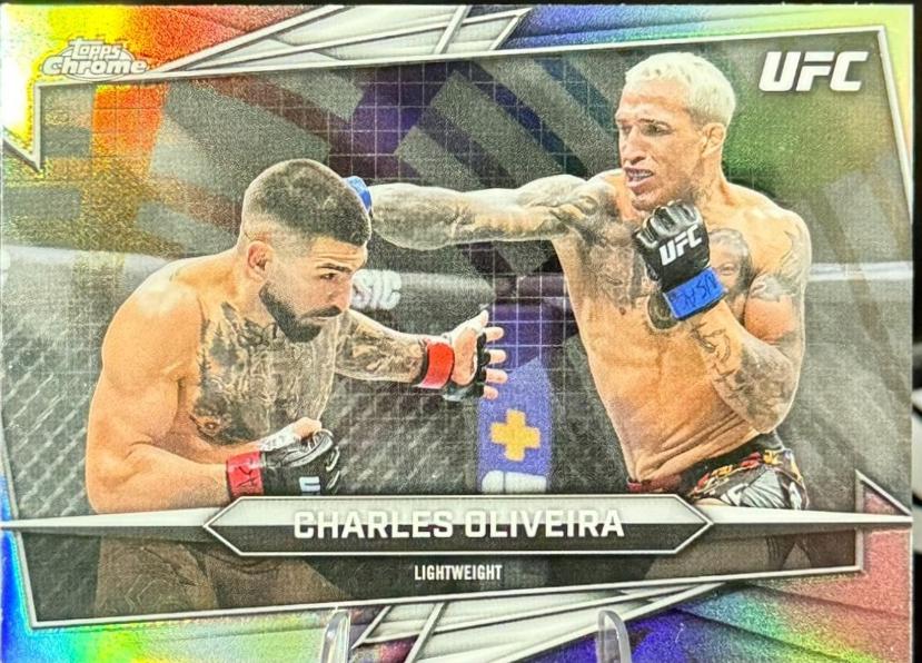 Charles Oliveira 2026 Topps Chrome UFC Base #150 Sonar Refractor