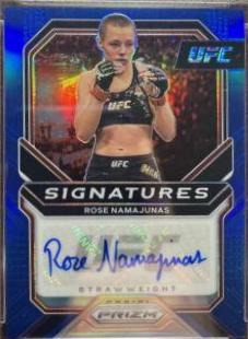 Rose Namajunas 2021 Panini Prizm UFC Signatures #16 Blue