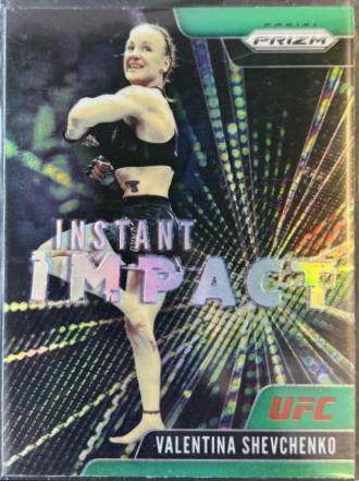 Valentina Shevchenko 2021 Panini Prizm UFC Instant Impact #21 Green