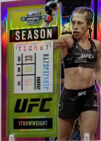 Joanna Jędrzejczyk 2021 Panini Chronicles UFC Base Contenders Optic Season Ticket #279 Pink