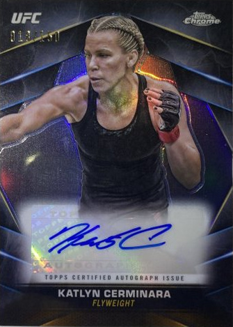 Katlyn Cerminara 2024 Topps Chrome UFC Chrome Veteran Autographs #CVA-KCH Superfractor