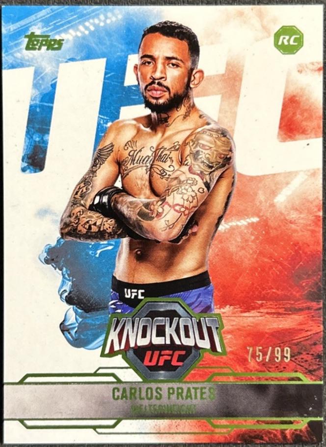 Carlos Prates 2025 Topps Knockout UFC Base #41 Lime Green