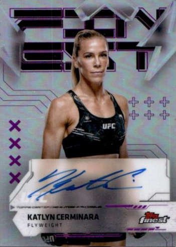 Katlyn Cerminara 2025 Topps Finest UFC Finest Autographs #FA-KC Red Refractor