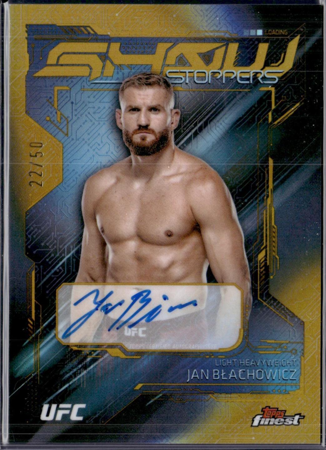 Jan Błachowicz 2025 Topps Finest UFC Showstopper Autographs #SSA-JB Gold Refractor