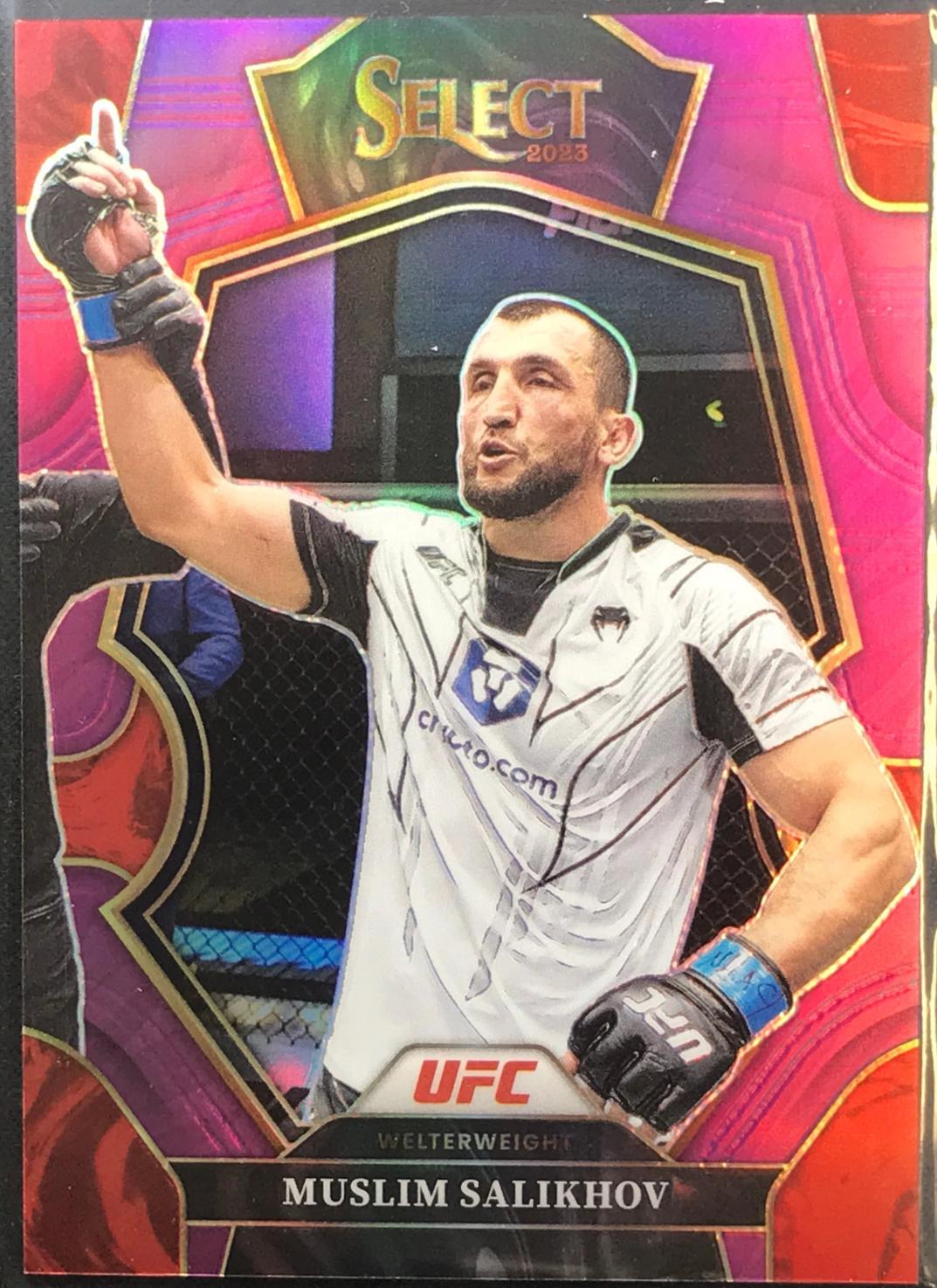 Muslim Salikhov 2023 Panini Select UFC Premier Level #187 Purple