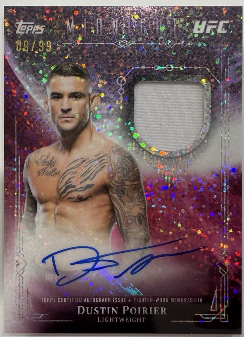 Dustin Poirier 2026 Topps Midnight UFC Relic Autographs #VRA-DP Twilight