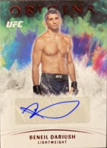 Beneil Dariush 2022 Panini Chronicles UFC Origins Autographs #38 Red