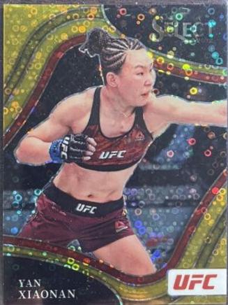Yan Xiaonan 2022 Panini Select UFC Octagonside #243 Gold Disco
