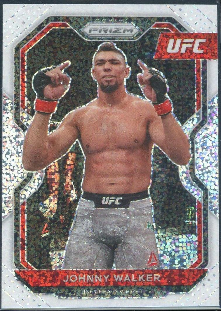 Johnny Walker 2021 Panini Prizm UFC Base #15 White Sparkle