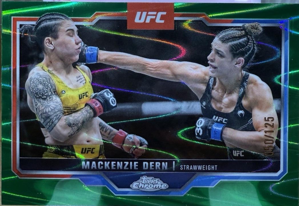 Mackenzie Dern 2025 Topps Chrome UFC Base #183 Green Wave