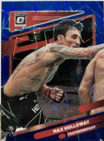 Max Holloway 2022 Panini Donruss Optic UFC Base #38 Blue Velocity