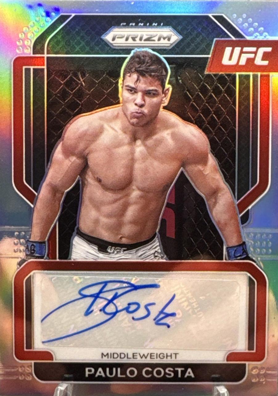 Paulo Costa 2022 Panini Prizm UFC Signatures #6 Silver