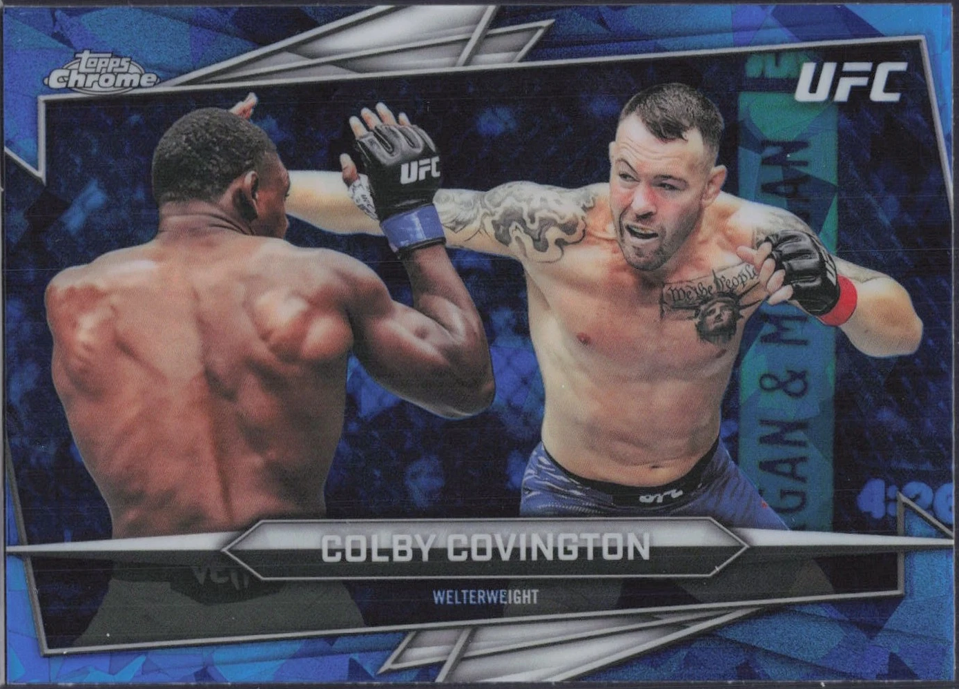 Colby Covington 2026 Topps Chrome Sapphire UFC Base #91 Black Sapphire