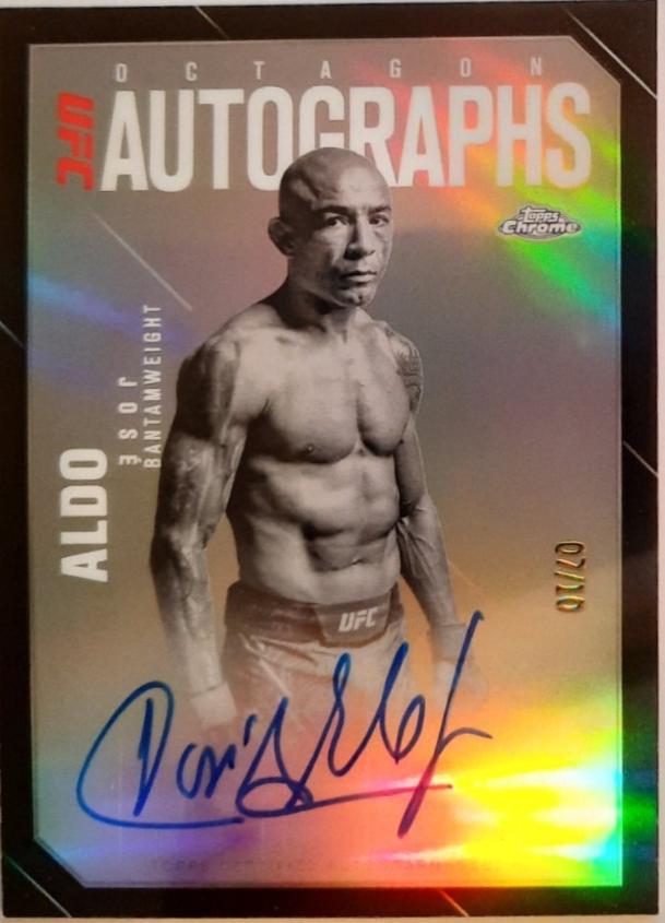 José Aldo 2025 Topps Chrome UFC Octagon Legends Autographs #OLA-JA Black Refractor