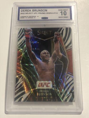 Derek Brunson 2022 Panini Select UFC Premier Level #114 Zebra