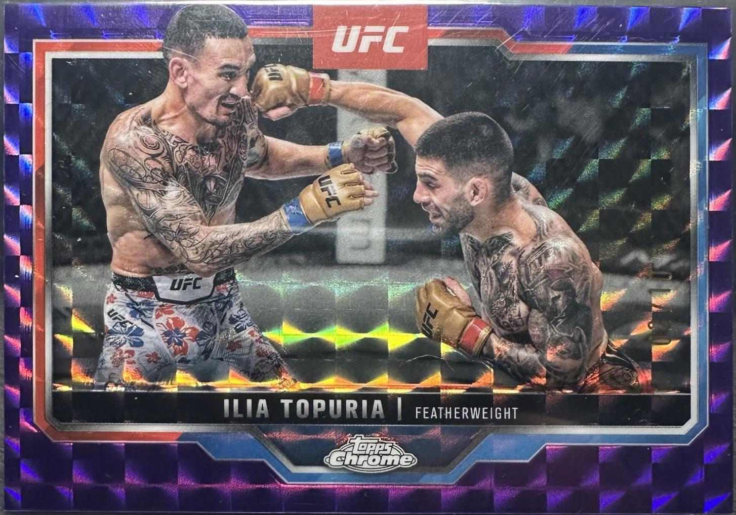 Ilia Topuria 2025 Topps Chrome UFC Base #43 Purple Geometric Refractor