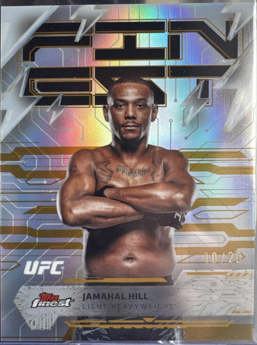 Jamahal Hill 2025 Topps Finest UFC Base Rare #227 Gold Refractor