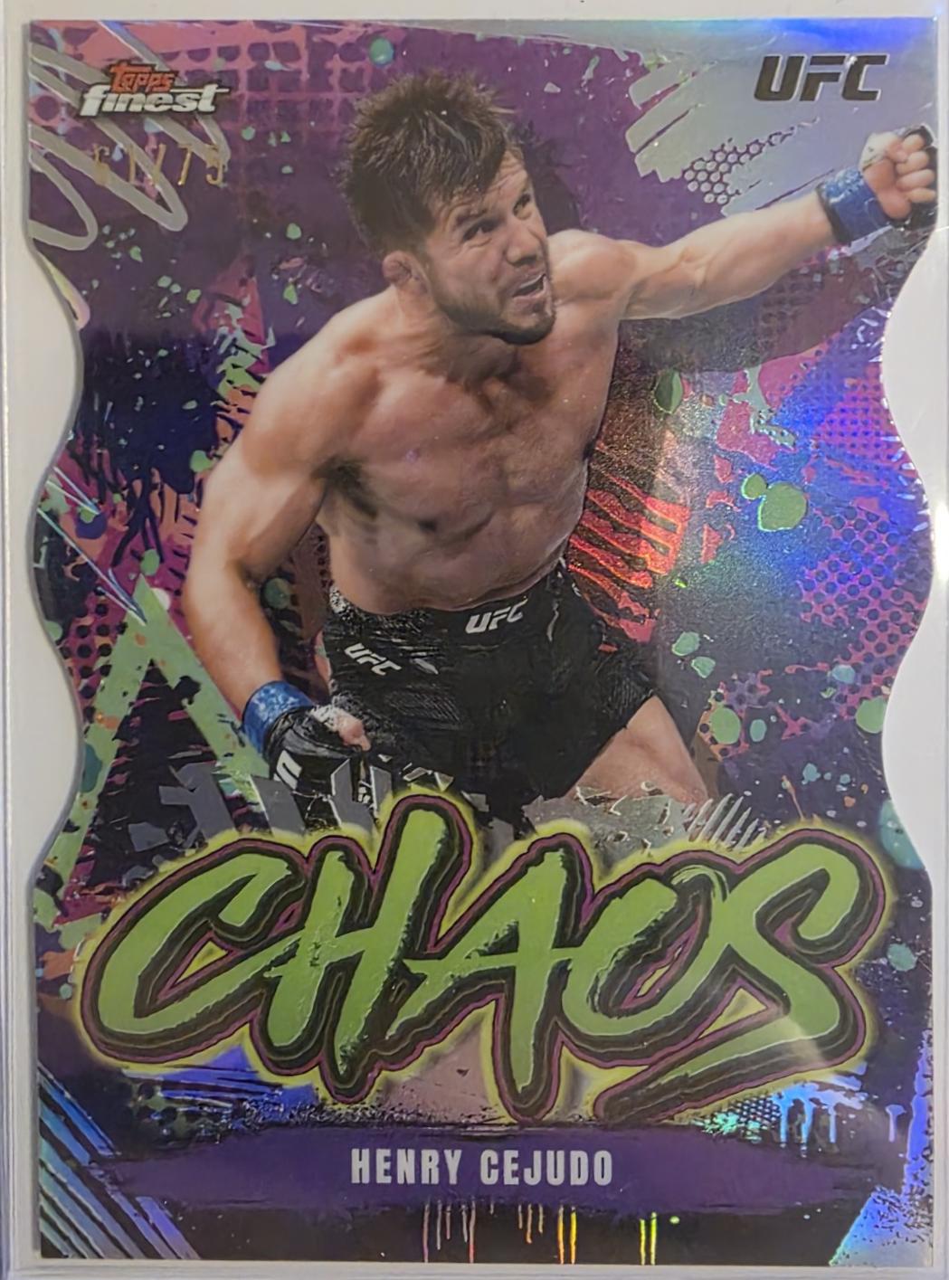 Henry Cejudo 2024 Topps Finest UFC Chaos #CHA-10 Die-Cut Refractor