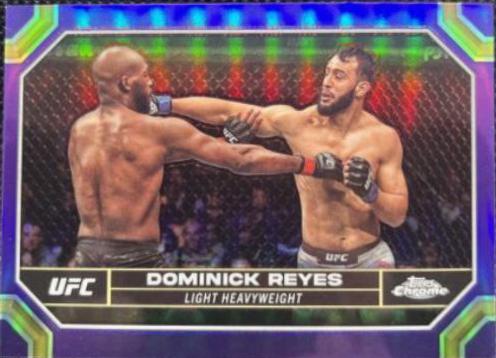 Dominick Reyes 2024 Topps Chrome UFC Base #61 Purple Refractor