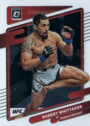 Robert Whittaker 2022 Panini Donruss Optic UFC Base #16 Gold Vinyl