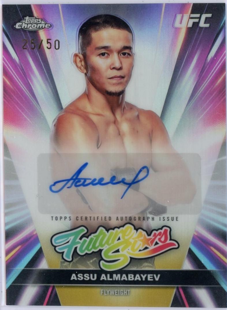 Assu Almabayev 2026 Topps Chrome UFC Future Stars Autographs #FSA-AA Gold Refractor