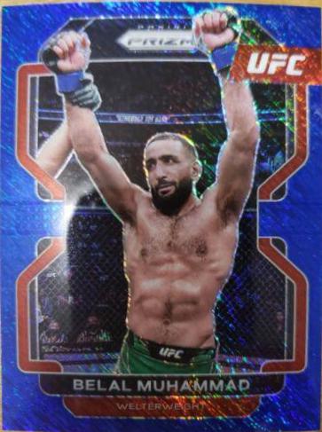 Belal Muhammad 2022 Panini Prizm UFC Base #119 Blue Shimmer
