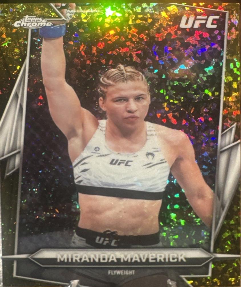 Miranda Maverick 2026 Topps Chrome UFC Base #144 Gold Refractor