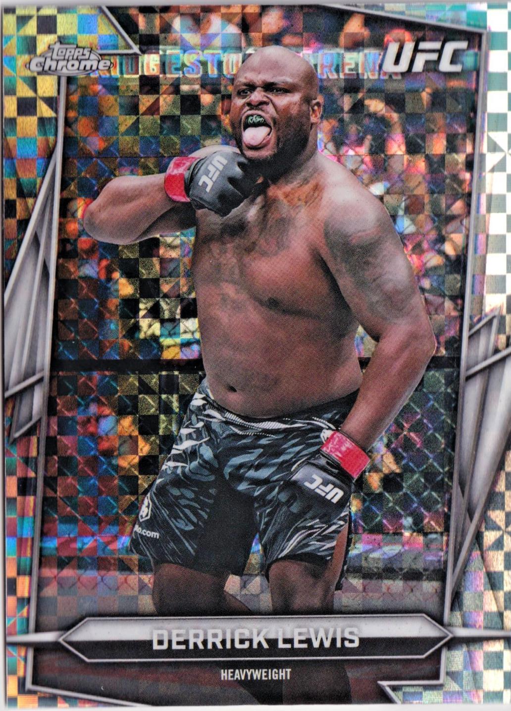Derrick Lewis 2026 Topps Chrome UFC Base #82 X-fractor