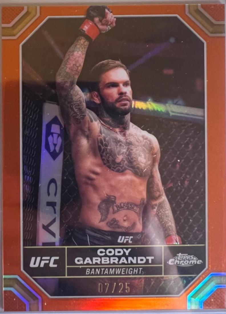 Cody Garbrandt 2024 Topps Chrome UFC Base #58 Orange Refractor